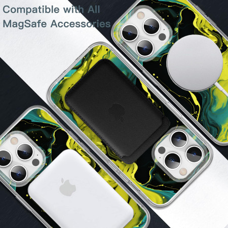 Husa personalizata compatibila Apple iPhone 15 Pro, MagSafe Atasare Magnetica, Antisoc, Neons And Brights 25