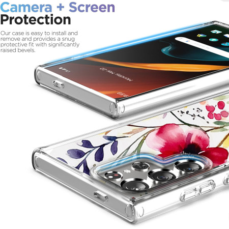 Husa personalizata pentru Samsung Galaxy S24 Ultra, MagSafe Atasare Magnetica, Antisoc, Model Floral 5