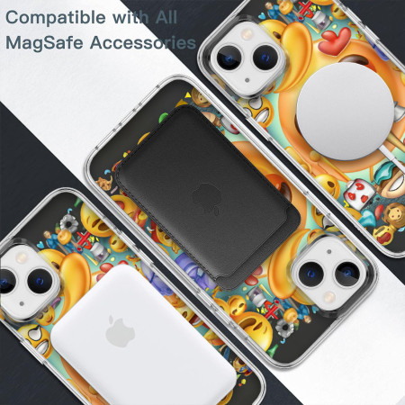 Husa personalizata pentru Apple iPhone 13, MagSafe Atasare Magnetica, Antisoc, Emoji Baby Face