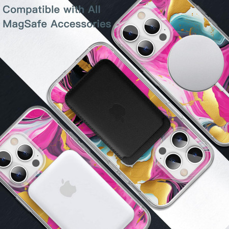 Husa personalizata compatibila Apple iPhone 14, MagSafe Atasare Magnetica, Antisoc, Neons And Brights 33