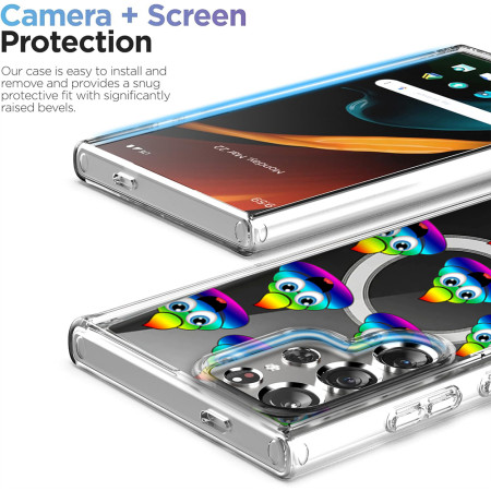 Husa personalizata pentru Samsung Galaxy S24 Ultra, MagSafe Atasare Magnetica, Rainbow Poop