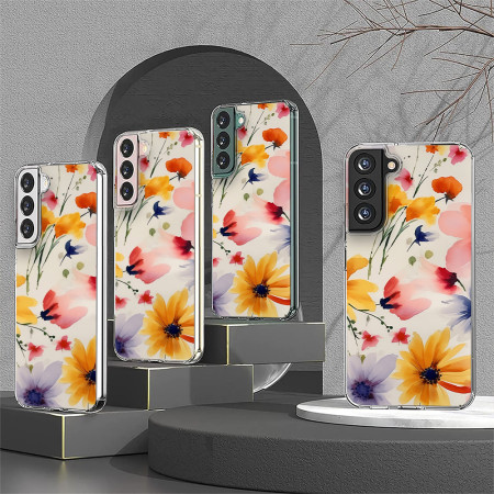Husa personalizata compatibila Samsung Galaxy S23, MagSafe Atasare Magnetica, Antisoc, Model Floral 2