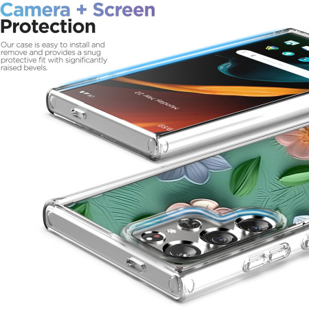 Husa personalizata pentru Samsung Galaxy S23 Ultra, MagSafe Atasare Magnetica, 3D Flower Medley 9