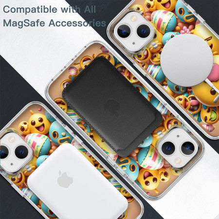 Husa personalizata pentru Apple iPhone 15, MagSafe Atasare Magnetica, Antisoc, Emoji Smile