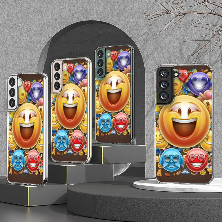 Husa personalizata pentru Samsung Galaxy S24, MagSafe Atasare Magnetica, Emoji Smiley Faces