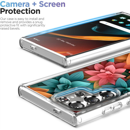 Husa personalizata pentru Samsung Galaxy S23 Ultra, MagSafe Atasare Magnetica, 3D Flower Medley 13