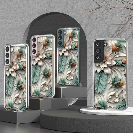 Husa personalizata pentru Samsung Galaxy S24, MagSafe Flower Medley 4