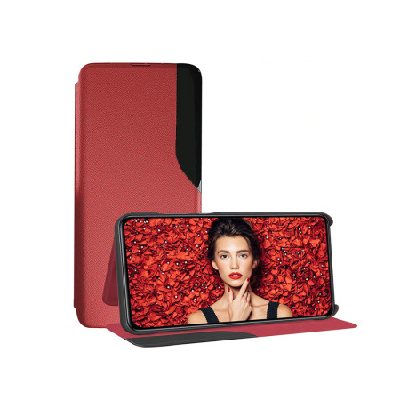 Husa Tip Carte compatibila Samsung Galaxy S23 FE, Stand View, Rosu