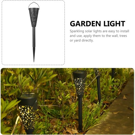 Decorațiune Solară pentru Grădină - Lampă Tip Torță, LED Multicolor, Efect Dinamic, Rezistentă la Intemperii