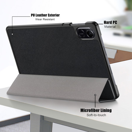 Husa tableta compatibila Honor Pad X9 / X8 Pro, FoldPro cu Microfibra, Auto Sleep/Wake, Black