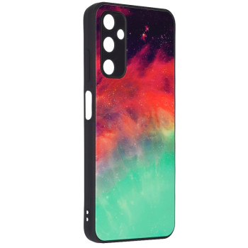 Husa telefon compatibila Samsung Galaxy A05s, Glass Spate din Sticla Securizata, Fiery Ocean