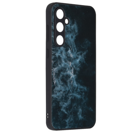 Husa telefon compatibila Samsung Galaxy S23 FE, Glass Spate din Sticla Securizata, Blue Nebula