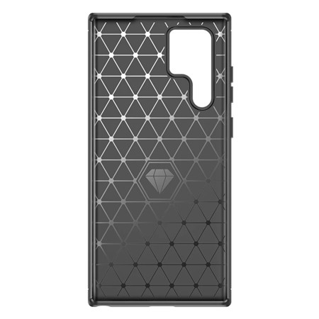 Husa Carbon compatibila Samsung Galaxy S24 Ultra, Tech AntiSoc, Negru
