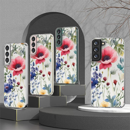 Husa personalizata compatibila Samsung Galaxy S23, MagSafe Atasare Magnetica, Antisoc, Model Floral 4