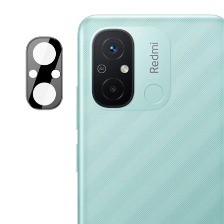 Folie Camera Foto compatibila Xiaomi Redmi 12C, 9H Anti Explozie Securizata, Negru