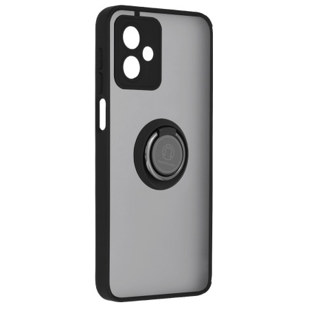 Husa telefon compatibila Motorola Moto G14, Glinth Magnet Auto si Inel Rotativ, Negru
