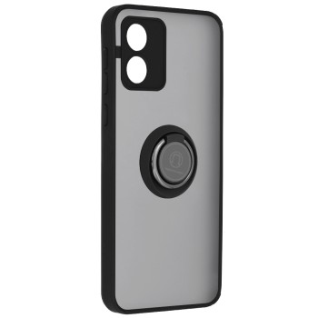 Husa telefon compatibila Motorola Moto E13, Glinth Magnet Auto si Inel Rotativ, Negru