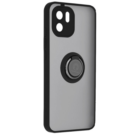 Husa telefon compatibila Xiaomi Redmi A1 / A2, Glinth Magnet Auto si Inel Rotativ, Negru