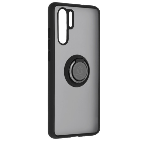 Husa telefon compatibila Huawei P30 Pro / P30 Pro New Edition, Glinth Magnet Auto si Inel Rotativ, Negru