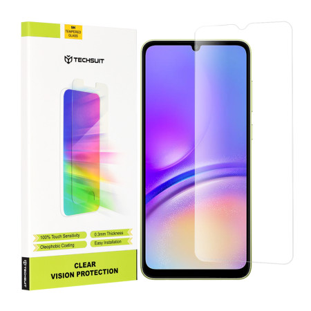 Folie sticla telefon Samsung Galaxy A05s, Case Friendly, Techsuit Clear Vision Glass, Transparenta