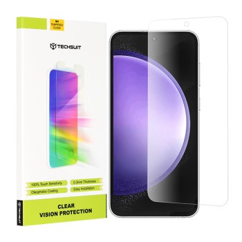 Folie sticla telefon Samsung Galaxy S23 FE, Case Friendly, Techsuit Clear Vision Glass, Transparenta