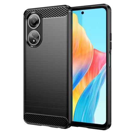 Husa Carbon compatibila Oppo A58 4G, Tech Protect Anti-Soc, Negru