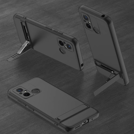 Husa 360 compatibila Xiaomi Redmi 12C, Fata Spate si Folie Protectie Inclusa, Negru