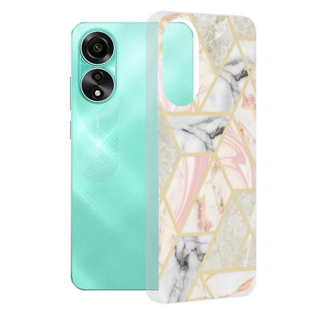 Husa telefon compatibila Oppo A78 4G, Marble Personalizata, Pink Hex