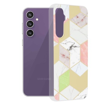 Husa telefon compatibila Samsung Galaxy S23 FE, Marble Personalizata, Purple Hex