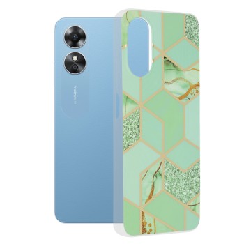 Husa telefon compatibila Oppo A17, Personalizata Green Hex