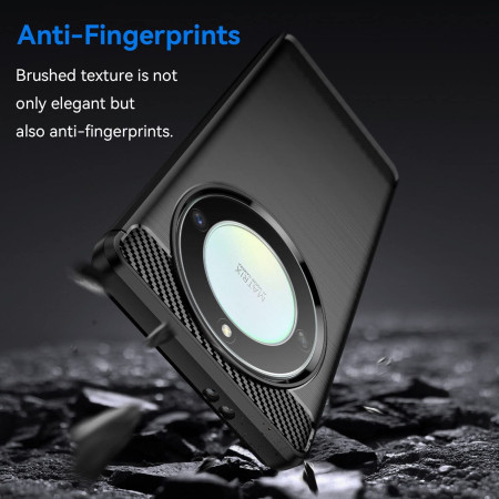 Husa TPU Carbon compatibila cu Honor Magic5 Lite Protect Slim Anti-Soc, Negru