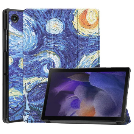 Husa tableta compatibila Samsung Galaxy Tab A8 10.5 2021, FoldPro cu Microfibra, Auto Sleep/Wake, Starry Night