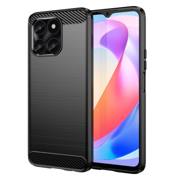 Husa Carbon compatibila Honor X6a, Tech Protect Anti-Soc, Negru