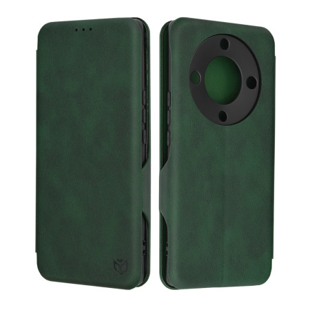 Husa tip carte pentru Honor Magic 5 Lite Techsuit, Inchidere Magnetica, Green