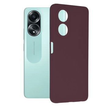 Husa de telefon compatibila Oppo A58 4G, Antiamprenta, Interior Microfibra, Camera Extra Pro, Plum Violet