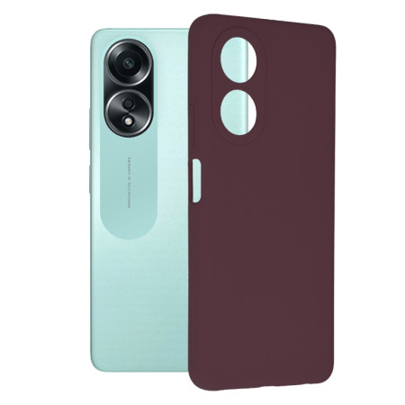 Husa de telefon compatibila Oppo A58 4G, Antiamprenta, Interior Microfibra, Camera Extra Pro, Plum Violet