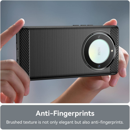 Husa TPU Carbon compatibila cu Honor Magic5 Lite Protect Slim Anti-Soc, Negru