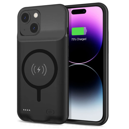 Husa cu Baterie Power Pro compatibila cu iPhone 15, 7000mAh, Black