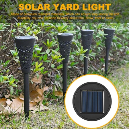 Decorațiune Solară pentru Grădină - Lampă Tip Torță, LED Multicolor, Efect Dinamic, Rezistentă la Intemperii