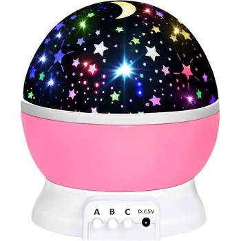Proiector LED Galaxy Stars, Lampa de Veghe cu Cer Înstelat, 9 Moduri de Afișare, Rotație, Alimentare USB sau Baterii, pentru Copii