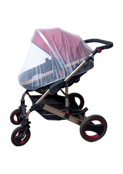 Plasă de Țânțari Universală pentru Cărucior Bebe, Elastică, 140 cm, Alb – Protecție Vară, Anti-Insecte