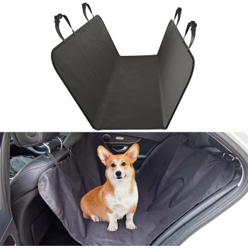 Covor Protectie Portbagaj pentru Caini, Impermeabil, Panza Oxford, 135x135 cm, Negru