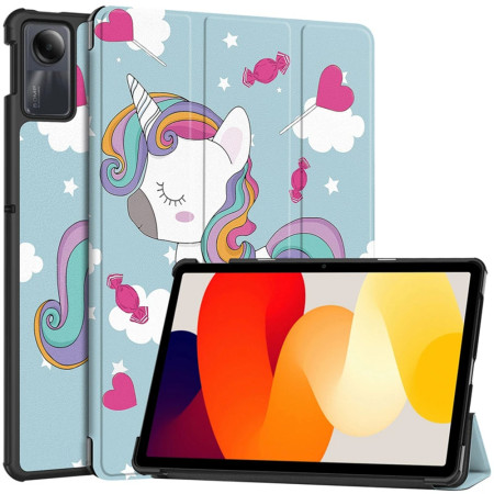 Husa tableta compatibila Xiaomi Redmi Pad SE FoldPro cu Microfibra, Auto Sleep/Wake, Unicorn