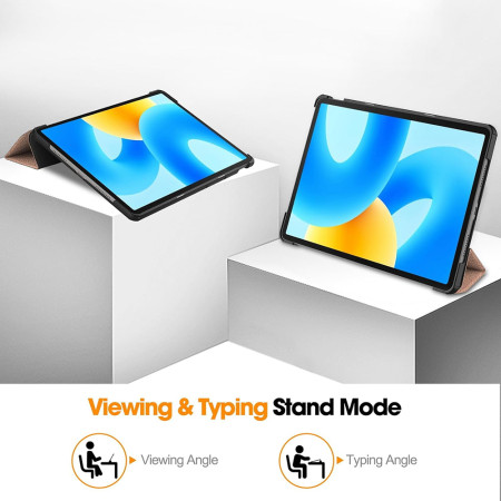Husa tableta compatibila Huawei MatePad 11.5", FoldPro cu Microfibra, Auto Sleep/Wake, Rose Gold