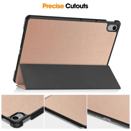 Husa tableta compatibila Huawei MatePad 11.5", FoldPro cu Microfibra, Auto Sleep/Wake, Rose Gold