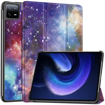 Husa tableta compatibila Xiaomi Pad 6 / Pad 6 Pro, FoldPro cu Microfibra, Auto Sleep/Wake, Galaxy