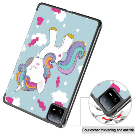 Husa tableta compatibila Xiaomi Pad 6 / Pad 6 Pro, FoldPro cu Microfibra, Auto Sleep/Wake, Unicorn