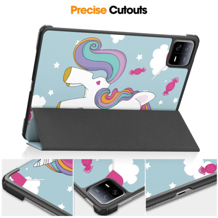 Husa tableta compatibila Xiaomi Pad 6 / Pad 6 Pro, FoldPro cu Microfibra, Auto Sleep/Wake, Unicorn
