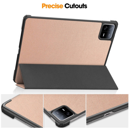 Husa tableta compatibila Xiaomi Pad 6 / Pad 6 Pro FoldPro cu Microfibra, Auto Sleep/Wake, Rose Gold