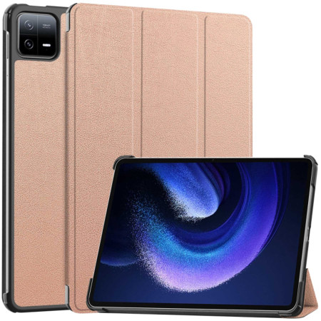 Husa tableta compatibila Xiaomi Pad 6 / Pad 6 Pro FoldPro cu Microfibra, Auto Sleep/Wake, Rose Gold